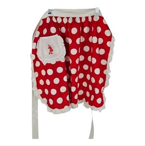 Disneyland Red Polka Dot Apron Minnie Mouse​​​​